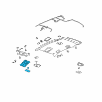 OEM 2008 Saturn Vue Reading Lamp Assembly Diagram - 96673798