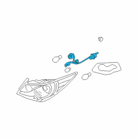 OEM Rear Combination Holder & Wiring, Exterior Diagram - 92450-3Q000