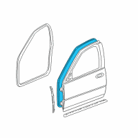 OEM 2001 Cadillac Seville Weatherstrip Asm-Front Side Door Diagram - 25687109