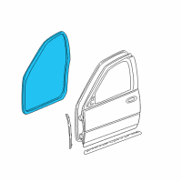 OEM Cadillac Seville Weatherstrip Asm-Front Side Door *Blue Diagram - 25696893