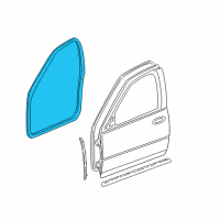 OEM 2003 Cadillac Seville Weatherstrip Asm, Front Side Door Auxiliary Diagram - 89022839