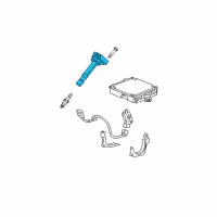OEM 2002 Acura CL Coil Complete Plug Hole Diagram - 30520-P8E-S01