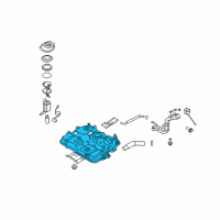 OEM Kia Fuel Tank & Suspension Cross Member Diagram - 311301D500