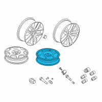 OEM 2021 Ford Edge WHEEL ASY Diagram - MT4Z-1007-A