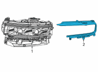 OEM Jeep Grand Wagoneer Headlight Bezels Diagram - 68504932AC