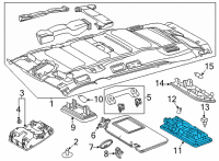 OEM 2022 Toyota Highlander Dome Lamp Diagram - 81360-0E080-B0
