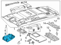 OEM 2022 Toyota Highlander Map Lamp Assembly Diagram - 63650-0E361-B0