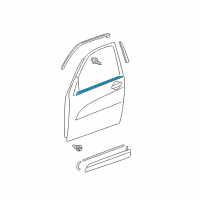 OEM 2001 Toyota RAV4 Belt Weatherstrip Diagram - 75711-42030