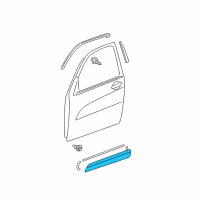 OEM 2001 Toyota RAV4 Body Side Molding Diagram - 75731-42110-B0