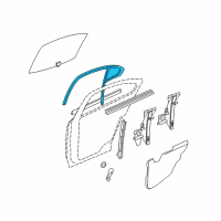 OEM Oldsmobile Alero Channel Asm-Rear Side Door Window Diagram - 22716965