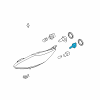 OEM 2014 Ford Fiesta Lower Beam Bulb Diagram - BE8Z-13N021-A