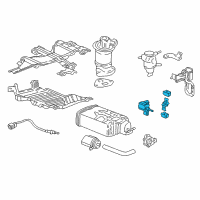 OEM 2003 Honda Odyssey Valve Assembly, Purge Control Solenoid Diagram - 36160-P8F-A01