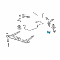 OEM Acura TL Rubber, Front Transmission Mounting Diagram - 50805-S87-A80