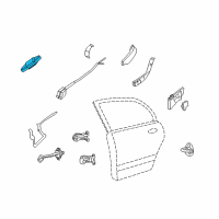 OEM 2007 Kia Optima Rear Door Outside Handle Assembly, Right Diagram - 836602G000