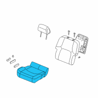 OEM 2019 Nissan Frontier Cushion Assembly - Front Seat Diagram - 87300-9BG6C