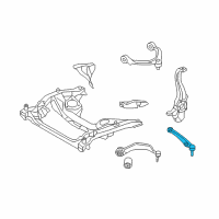 OEM BMW 750Li Bottom Rubber Mount Wishbone, Left Diagram - 31-12-6-850-781