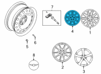OEM Hyundai Genesis 18X4 Compact Spare Wheel Diagram - 52910-B1800