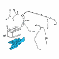 OEM 2016 GMC Sierra 3500 HD Battery Tray Diagram - 23327399