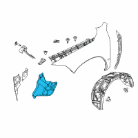 OEM 2018 Ram 1500 Shield-WHEELHOUSE Diagram - 68251640AB