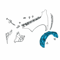 OEM 2011 Ram 1500 Shield-WHEELHOUSE Diagram - 68110686AE