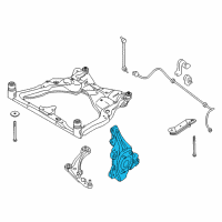 OEM 2014 Nissan Murano Spindle-KNUCKLE, LH Diagram - 40015-JP00A