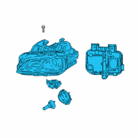 OEM 2021 Hyundai Kona Electric Headlamp Assembly, Left Diagram - 92101-J9170