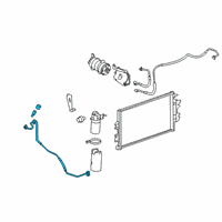 OEM 2003 Chevrolet Express 3500 Evaporator Tube Diagram - 84451981