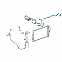 OEM Chevrolet Express 1500 AC Hose Diagram - 15867640