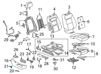 OEM 2020 GMC Sierra 1500 Seat Switch Knob Diagram - 90921020