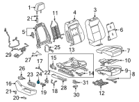 OEM 2020 Chevrolet Silverado 3500 HD Lumbar Switch Diagram - 84468436