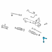 OEM 2009 Pontiac Torrent Outer Tie Rod Diagram - 19208276