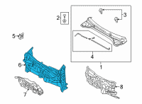 OEM 2022 Hyundai Ioniq 5 PANEL ASSY-COWL & DASH COMPL Diagram - 64200-GI000