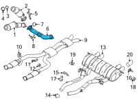 OEM BMW M4 INTERMEDIATE PIPE Diagram - 18-32-8-468-990