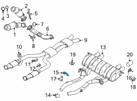 OEM 2021 BMW M4 BRACKET FOR REAR SILENCER, L Diagram - 18-30-9-503-719