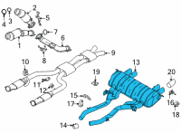 OEM 2021 BMW M4 REAR MUFFLER WITH EXHAUST FL Diagram - 18-30-9-503-715