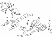 OEM BMW HOLDER CATALYTIC CONVERTER N Diagram - 18-32-8-468-992