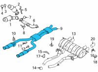 OEM BMW M4 RP CATALYTIC CONVERTER W.CEN Diagram - 18-30-9-503-712