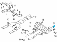 OEM 2021 BMW M4 TAILPIPE TIP, BLACK CHROME Diagram - 18-30-8-096-126