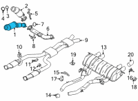 OEM 2022 BMW M4 RP CATALYTIC CONV.CLOSE TO T Diagram - 18-32-9-501-471