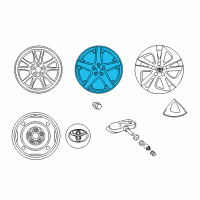 OEM 2016 Toyota Prius Wheel, Alloy Diagram - 42611-47500