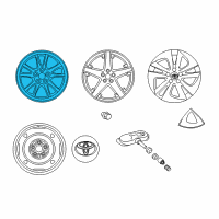 OEM 2022 Toyota Corolla Wheel, Alloy Diagram - 42611-47450