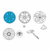 OEM 2019 Toyota Prius AWD-e Wheel, Alloy Diagram - 42611-47450