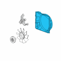 OEM 2008 Cadillac STS Shroud, Engine Coolant Fan Diagram - 19130179