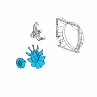 OEM Cadillac SRX Fan Asm-Engine Cooler Diagram - 19353836