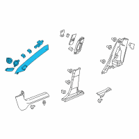 OEM 2012 Chevrolet Cruze Weatherstrip Pillar Trim Diagram - 95470394