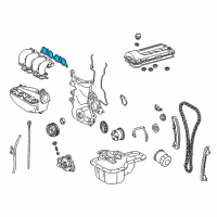 OEM 2006 Pontiac Vibe Gasket, Upper Intake Manifold Diagram - 88973505