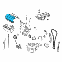 OEM 2004 Pontiac Vibe Manifold, Upper Intake Diagram - 88969612