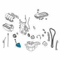 OEM 2006 Pontiac Vibe Pump, Oil Diagram - 88969576