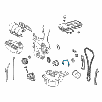 OEM 2006 Pontiac Vibe Gasket, Oil Pump Diagram - 88969577