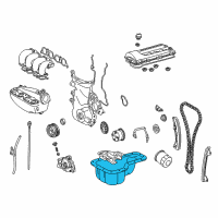 OEM 2004 Pontiac Vibe Pan, Oil Diagram - 88970160